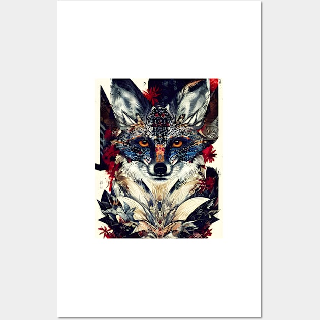 Foxes like colour too Wall Art by Bizaire